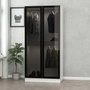 Hanah Home Armario Kale Glass Black - 210 Blanco y Negro